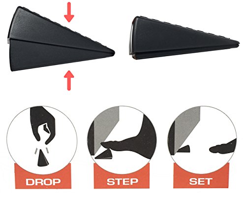 Heavy Duty Adjustable Spring Loaded Residential Door Wedge- This Self-Adjusting Doorstop Will Prop Open Virtually Any Door In Your Home | Fits Door Gaps ½-3" | Made In The Usa | Veteran Manufacturer #TOP1