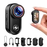 CAMWORLD 4K Mini Body Camera with 64GB Card, WiFi Thumb Action Camera with 1.47' Screen, Wearable POV Cameras with Magnetic Mount, One-Click Hands-Free Camera for TikTok/YouTube/Vlogging/Motorcycle