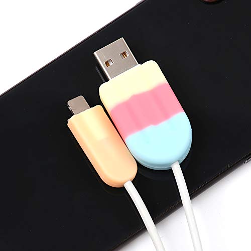 Andoer Multifuncional Sorvete Silicone Dados USB Cabo de carregamento Protetor Enrolador de manga co