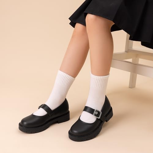 DREAM PAIRS Girls Mary Jane School Uniform Shoes,Black,4 Big Kid by DREAM PAIRS - Used condition - Image 2