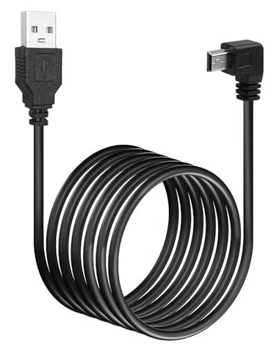 QTMMC 11.5FT Mini USB Cable 90 Degree Right Angle USB A Male to Mini USB-B Charge Cord Extra Long Charge Cable for Nextbase Dash Cam Car GPS Navigator DVR MP3 Gopro Hero Digital Camera, 3.5M
