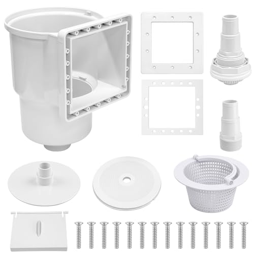Above Ground Pool Skimmer Kit- Standard Opening Thru-Wall Skimmer-OD:8 3/8" x 8 1/8"，ID:5 7/8" x 5 3/8"
