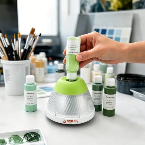 PRECIPETTE 5000rpm Mini Vortex Mixer Schüttler Paint Shaker Mischer 5000UpM Farbschüttler Farbmixer für Acrylfarben Citadelfarben Nagellacke Wimpernkleber Grün
