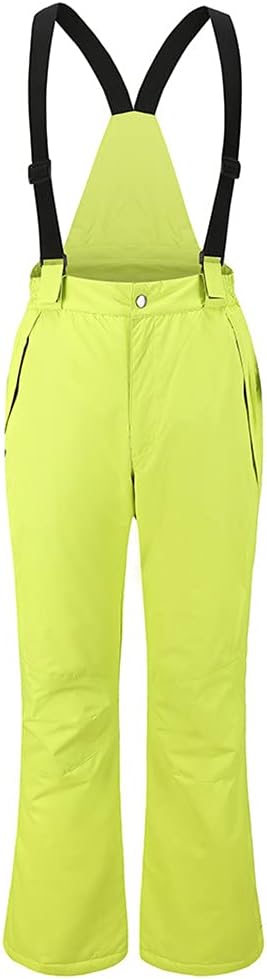Skiing Pants with Straps Men Snowboard Snow Pants Waterproof Warm Breathable Ski Trousers for Women Thicken Winter