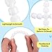TEHAUX Doll Armature Set with X Y Connectors, Adjustable Ball Socket Joints for Stuffed Animal Bear Dolls Making, Moveable Plastic Body Figure Frame for DIY Craft (White)