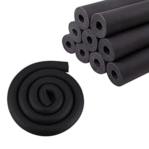 Pipe Insulation,Foam tubing 3/4inch (3/4″ ID , 6FT) for Pipeline,Guitar Rack , Utensils,and Roof Rack, etc (3/4×1-31/64)