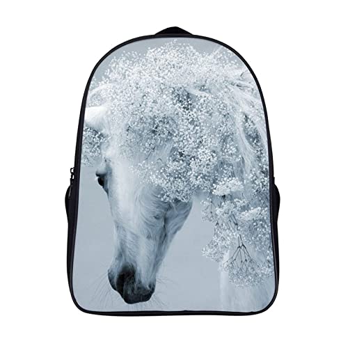 Cartable école cheval 3D avec grand compartiment ergonomique pour enfant