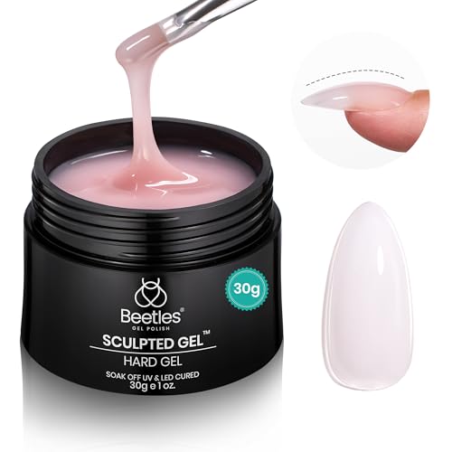 Gelab cosmetics LLC Beetles Builder Gel Set,6 Colors Soft Nude Whisper Nude Pink Building Gel,8 in 1 Strengthening Building Instant Apex & Nail Extension,for Beginners DIY Salon at Home Gifts,UV & LED Lamp Needed