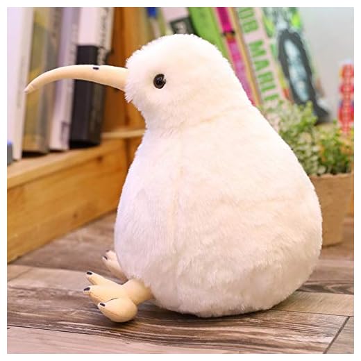 20cm-50cm Nya Zeeland Kiwi fågel plysch leksak mjuka fyllda simulering fåglar docka heminredning barn barn födelsedag julklappar Vit 30cm
