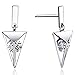 Produktbild VOGUEA Damen-Ohrringe Sterling-Silber 925 Cubic Zirkonia stereoskopisch dreieckig Tropfenform für beste Freundin