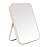 YEAKE Table Desk Vanity Makeup Mirror,8-Inch Portable Folding Mirror with Metal Stand 90Adjustable Rotation Tavel Make Up Mirror Hanging Bathroom for Shower Shaving(White)