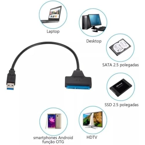 Adaptador Sata Usb 3.0 Ssd Hd Externo Notebook Para Ler Ssd/Hd Disco Rígido EASY IDEA NETWORK