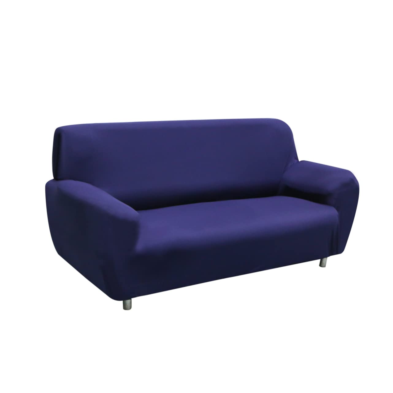 Housse de canapé extensible bleu marine 3 places en tissu élastique UKCOCO