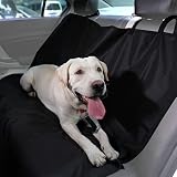 PETTOM Hundedecke Auto Rückbank, Sitzabdeckung Auto Hund mit Hundegurt Wasserdicht, Autoschondecke für Haustier Kofferraum Kratzschutz 142x119cm