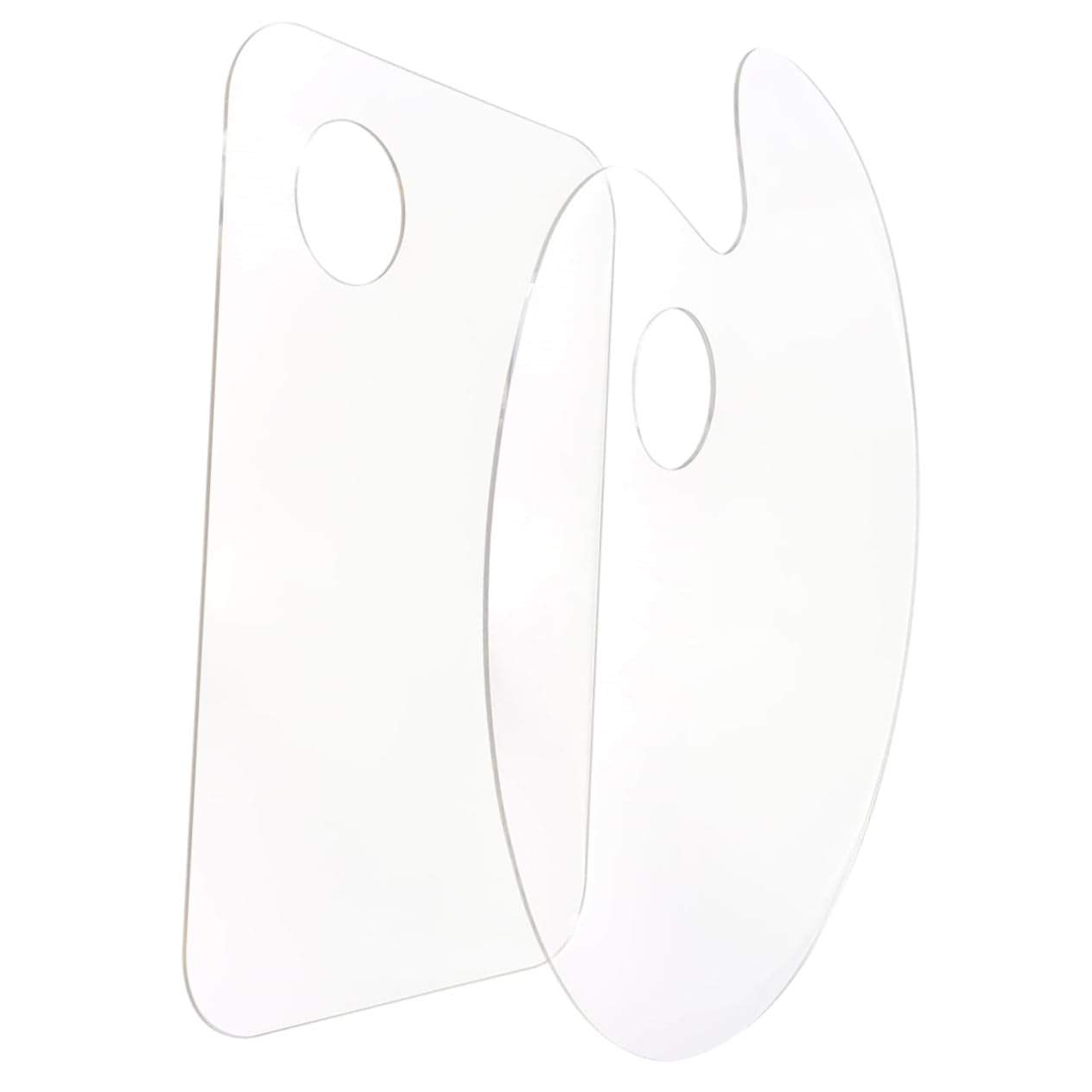 HOMSFOU Mixing Plates for Artists Pigment Trays Oval Paint Trays DIY Painting Palette Set