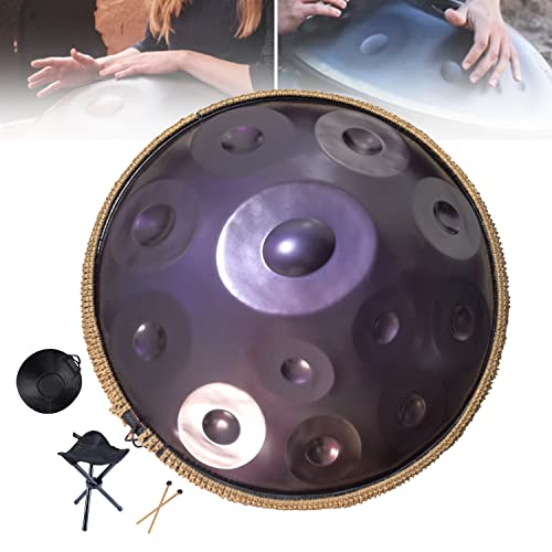 Tambor de acero Handpan 12 notas 22 pulgadas con bolsa y mazo miniatura 1