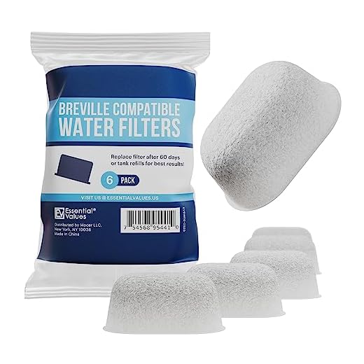 Compatible Breville Water Filter For Espresso Machine - 6 Pack Aftermarket Breville Filter Replacement - BWF100 by Essential Values