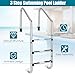 Toolsempire Swimming Pool Ladder, 3-Step Stainless Steel In-Ground Pool Ladder with Non-Slip Steps & Handrails, Heavy Duty Entry and Exit System for Inground Indoor & Outdoor Pools