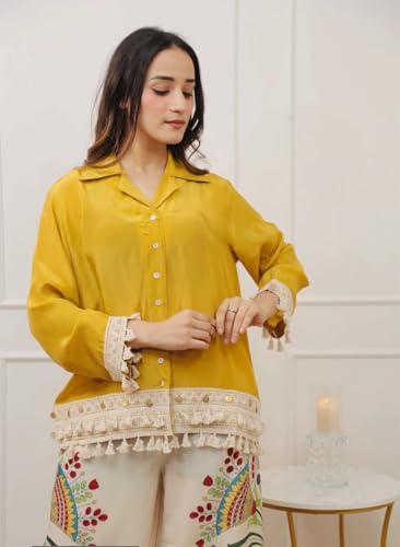 Image of Co Ord Set for Women Stylish Card Set Dress for Women Trendy Top with Plazo Pant Ladies Coord Outfit Modern Wear for Travel Office Casual Look Premium Two Piece Clothing Style