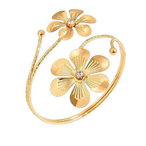 Jascatin bras bracelet femme avec manches stratifié cristal chaîne perlée ouvert