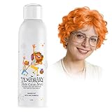 Spray de tinte temporal naranja para niños, color plateado instantáneo, alternativa de color de cabello para niños, niñas, adolescentes, hombres, mujeres, estilo rápido, para fiestas, Navidad