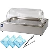 コールド チェーフィングディッシュ ステンレスタイプ ユニットパン＋保冷剤付き 選べるホテルパン PRO-CC (ホテルパン1/1 20mm) 保冷ディスプレイ ビュッフェ プレート 容器 トレイ