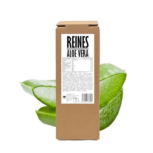 PRESSTER - Aloe-Vera-Saft Karton 1,5 Liter - Direktsaft - Saft aus Aloe Vera 100 Prozent - Natürlich frisch im Geschmack - Gepresste Fruchtsäfte - Fruchtsaft Ohne Zuckerzusatz - Säfte für Cocktails