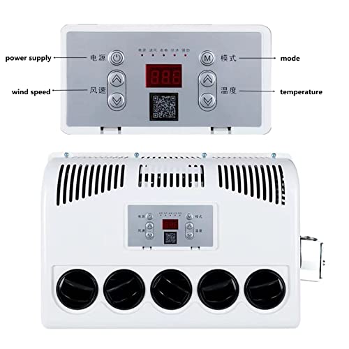 Rv65F 12V Rv Air Conditioner, 12V Dc Air Conditioner Unit Truck Rv Bus Excavator Agricultural Vehicle Construction Vehicle Car No Fuel Consumption Air Conditioner (12V Voltage, Black) #TOP2