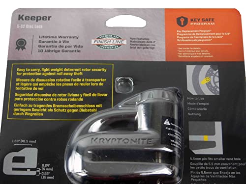 Motorradschloss Kryptonite 877 3500368 in Chrome, Einheitsgröße