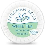Bergman Kelly - Hotel Seifenstücke - Weißer Tee, 14 g, 100er-Pack - Reisegröße Luxus Bulk...