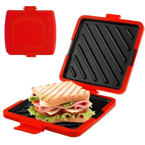 FVPKYUR Tostadora De Sándwich | Cocina Portátil Sin Necesidad de Electricidad | Grill para Sándwiches Microondas Tostador de Queso,Para Preparar Alimentos Y Reuniones En El Hogar Desayunos Tostados