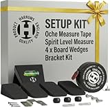 Harrows Kit di installazione per bersaglio per freccette, set completo con staffa per bersaglio per freccette, cunei per freccette, livella per bersaglio, metro a nastro Oche, l'unico kit completo per