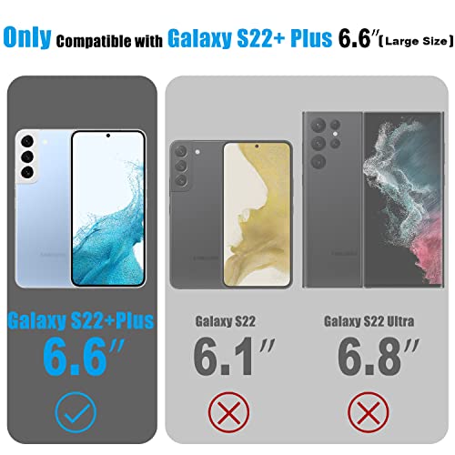 Esdot For Samsung Galaxy S22 Plus Case,Military Grade Passing 21Ft Drop Test,Rugged Cover With Fashionable Designs For Women Girls,Protective Phone Case For Galaxy S22+ Plus 6.6" Opal Marble Teal #TOP1