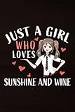  Movie Critics Journal - Womens Just A Girl Who Loves Sunshine And Wine Vintage Summer Wine Graphic: Journal to Rate and Review Your Favorite Movies, ... Gifts for Movie Buffs, Movie Rating Book,Da