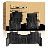 Michelin Vehicle Mats, All-Weather TPE Custom Fit Liner for 2022-2026 Nissan Frontier Crew Cab W/ 2nd Row Under-Seat Storage, Premier