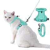 Dotoner Pettorina Gatto Antifuga con Guinzaglio Regolabile, Imbracatura Morbida Traspirante Riflettente per Passeggiate, Set per Gatti Adulti Cuccioli Piccola Media Taglia Avventure all
