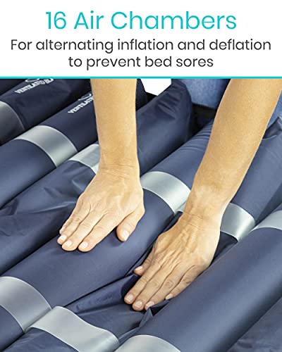 Vive 8" Alternating Pressure Mattress - Low Air Loss Hospital Replacement Mattress - Medical Bed Topper For Pressure Ulcers And Bed Sores - Variable, Inflatable Pressure Pump System #TOP2