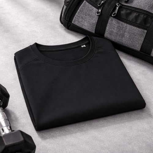 Planetee Maillot de Sport Homme Badminton - T-Shirt Respirant Polyester Manches Courtes - Cadeau Sportif Anniversaire Noël Fête des Pères - Taille L – vue 5