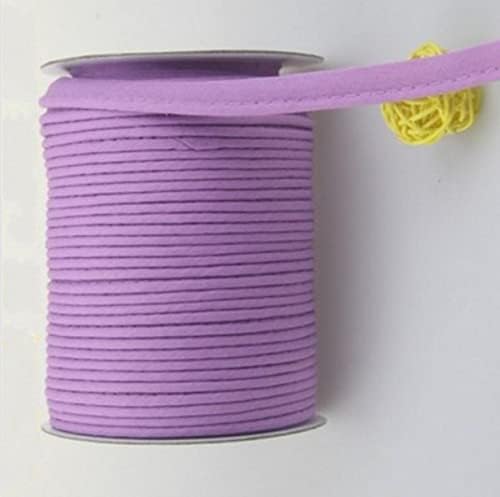 VOVOLO Premium Quality 50yards Crafts Maxi Piping Trim, 1/2" Inches Wide Single Fold Bias Tape, Welting Cord, Cotton Polyester Mixed for Sewing, Trimming, Upholstery (23- Light palevioletred)