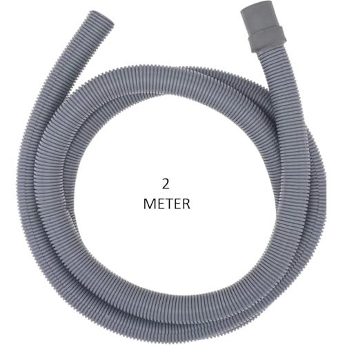 Image of Front Load Washing Machine Outlet Drain & Extension Pipe .Multiple size (1.5 Meter, 2 Meter, 3 Meter,5 Meter) Grey (1.5 Meter)