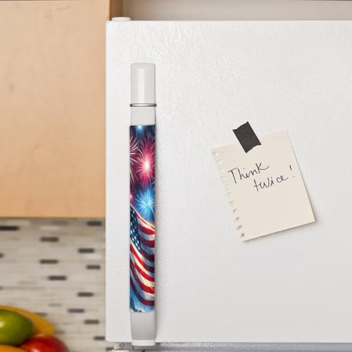 Image of Refrigerator Door Handle Covers Set of 2 Fireworks American Flag Washable Fridge Dishwasher Mocrowave Oven Stove Decor Protector Handle Cover Keep Kitchen Appliance Clean from Food Stains Decorate