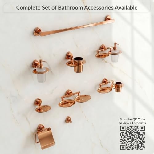 Image of Plantex J4 Stainless Steel 24 Inch Towel Rod for Bathroom /Towel Holder in Bathroom /Towel Holder /Bathroom Accessories (PVD Rose Gold Finish) Angel