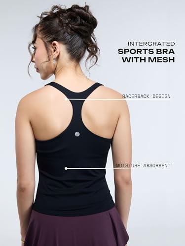 Image of CAVA Racerback Tank for Women | Built-in Bra, Racerback Design, Breathable Fabric, Stretchable Fit | Activewear for Yoga, Gym & Everyday