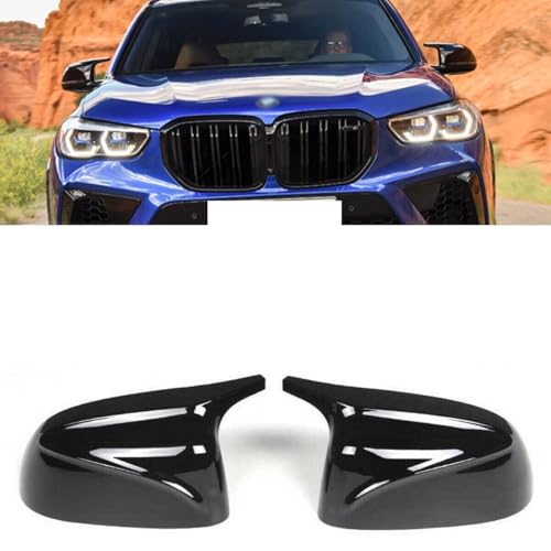 Carcasa de espejo de fibra de carbono para BMW X3 X4 X5 acabado de lujo estilo bocina 2