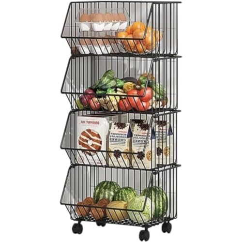 MYJYG �L�b�`�����S�� �X�`�[�����b�N ���S���o�X�P�b�g 5�i �I �L���X�^�[�t�� ���O���E�ςݏd�ˉ\ �h�K ��e�� �I ���s30 cm �X���� �g�C�� ���r���O �䏊���[ (4�i�F41*29*80cm,�u���b�N)