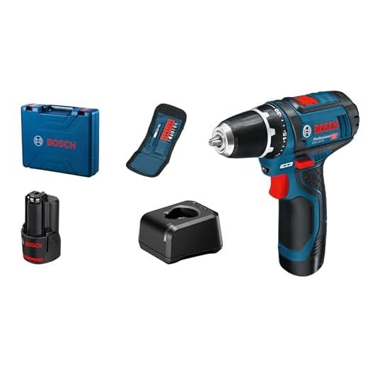 Bosch Professional 12V System Akkuschrauber GSR 12V-15 (inkl. 2x2.0Ah Akku, Ladegerät GAL 12V-20, 10-tlg.-Zubehör-Set, im Koffer)
