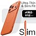 JETech Magnetic Slim Case for iPhone 17 Pro Max 6.9-Inch, Compatible with MagSafe, Ultra-Thin Lightweight Minimalist Phone Cover with Matte Finish and Full Camera Lens Protection (Orange)