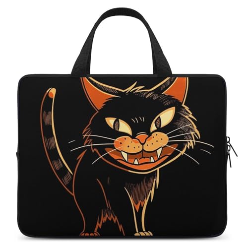 Sac ordinateur portable à bandoulière chat rigolo pour transport PC portable homme et femme