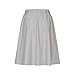 Women's Knee Length Casual Skirt Stretchy Button Elastic High Waist Skirts Striped A-Line Flared Vintage Midi Clothes Gray 2XL