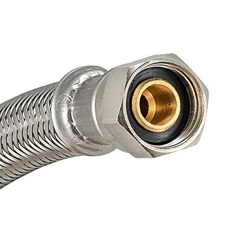 Eastman 48397 Stainess Steel Lavatory/Sink Connectors-Comp. Inlet-1/2 x 3/8", Stainless Steel, 60 Inch - Image 4